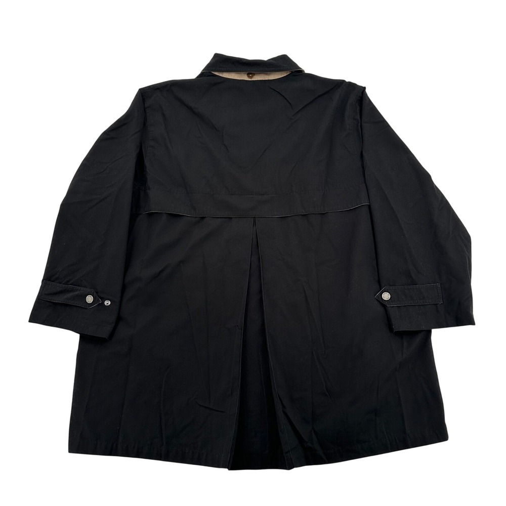 London Fog Mens 2X Limited Edition Black Rain Coat Jacket  Full Zip Whimsigoth